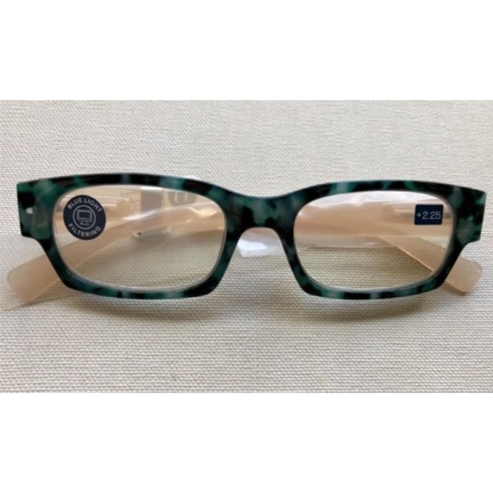 NEW IVY GREEN TORTOISE TAN PEEPERS BLUE LIGHT READING GLASSES +2.25